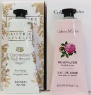 Crabtree & Evelyn Caramelized Fig &Brown Sugar/ Rosewater Hand Therapy 3.5oz X2