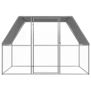 Chicken Coop Walk-In Steel Poultry Cage House Run With Cover Large 3x2x2m