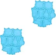 TEHAUX 2 pcs Halloween Stencils Resin Keychain molds Silicone Earring Pendant DIY Key Chain bat Pendant Resin Art Mould Silicone molds for Resin Candy Mold 3D Christmas Jewelry Silica Gel