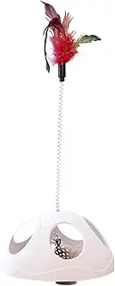 Générique Cat Feather Toy, Interactive Suction Cup, 6.42x4.09in Spring Action, Kitten Training Tool, Exercise Hunting Game for Window Perch, Home, Boredom, Relief Supply, Exercise