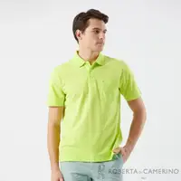 在飛比找momo購物網優惠-【ROBERTA 諾貝達】男裝 機能短袖POLO衫-黃(素面