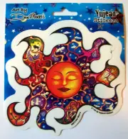 Sleeping Sun Sticker Dan Morris Groovy Decal Waves Computer Wall Window Car