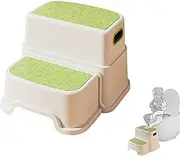Step Stools for Kids, Detachable Design Step Stools, Portable Footstool for Children, Toddler Step Stool Poop Stool for Toilet Potty Training, Bathroom, Kitchen (Green)
