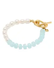 kate spade new york Ropes & Knots Blue Bead & Cultured Freshwater Pearl Flex Bracelet