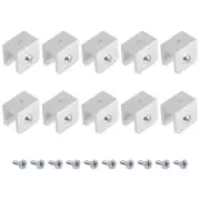 10Pcs Glass Shelf Bracket Holder Aluminum Alloy Clips Clamp for 5-8mm Thickness