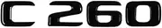 NPZPTFVFNR Car Trunk Letters Logo Alphabet Badge Emblem Sticker Fit for Mercedes Fit for Benz C Class C43 C53 C63 C200 C260 C300 4 Matic W204 W205 W206(E)