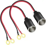 Cigarette Lighter Socket, 2 Pack Female Socket Heavy Duty Cigarette Lighter Plug