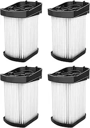 [Fette Filter] XFFWV400 Hepa Replacement Filter Compatible with Shark Wandvac Power Pet Cordless Handheld Vacuum Models WV401BL WV401PK WV403BR WV410PR WV410BL Part # XFFWV400 QTY 4