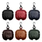 For AirPods 4th Gen 3rd Gen 2nd Gen Leather Case with Keychain Buckle Drop-Proof