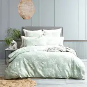 Renee Taylor Native Cotton Jacquard Juniper Quilt Cover Set