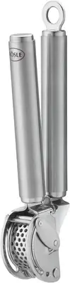 Rösle Stainless Steel Mincing Garlic/Ginger Press with Scraper, 9-inch, Silver