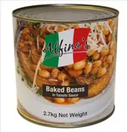 Alfinas Baked Beans In Tomato Sauce 2.7 Kg x 1