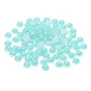 500Pcs Flatback Pearls Beads, 10mm Flatback Pearls, Sky Blue