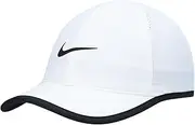 [Nike] Youth Aerobill Featherlight Cap Hat (White(739376-100)/Black, One Size)