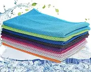 AUGSUN Cooling Neck Towels, 9 Pack Workout Towels for Gym Fast Drying Gym Towels Snap Cooling Sport Towels for Yoga Gym Fitness Running