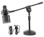 Rockville RCM PRO Gaming Twitch Microphone Streaming Recording PC Game Mic+Stand