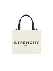 Givenchy Mini G Tote Shopping Canvas Bag in Beige