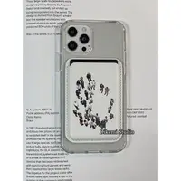 在飛比找蝦皮購物優惠-韓國ins小眾酷派磁性手機殼皮卡夾適用於15pro/14pr