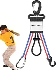 Fence Hook Baseball Hanger,Softball Bag Hook Dugout Organizer with Elastic Cord | Reusable Helmet Hanger Glove Organizer for Football Hockey Equipment