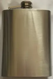 3 X STAINLESS STEEL FLASK WITH WHITE PAPER GIFT BOX