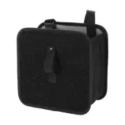 Car Trash Can Hanging Front Rear Seats Fabric Rhinestone Trash Bin Black 1 Pcs