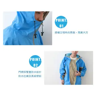 BrightDay疾風名人特仕兩件式風雨衣-藍