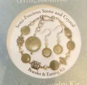 Rare Pure Allure Crystal Innov. Semi-Precious Stone/Crystal Bracelet/Earring kit