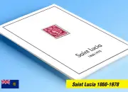 COLOR PRINTED SAINT LUCIA 1860-1978 STAMP ALBUM PAGES (52 illustrated pages)