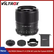 VILTROX EF-M 33mm f1.4 STM AF APS-C Prime Lens for Canon M-Mount M10 M100 M200