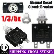 1/3/5x 5 AMP Push Button Manual Reset Thermal Circuit Breaker Overload Switch