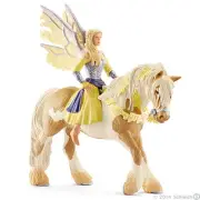 NEW SCHLEICH 70402 Bayala Sera on Horseback -Sun Elf Fairy Character - RETIRED