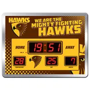 Hawthorn Hawks AFL Aussie Rules SCOREBOARD LED Clock