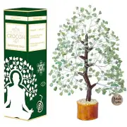 Green Jade Crystal Tree of Life - Chakra Tree for Positive Energy, Gemstone T...