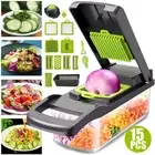 15-In-1 Vegetable Fruit Chopper Cutter Food Onion Veggie Dicer Slicer Kitchen US