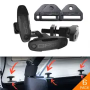 GPCA Wrangler JL 4xe JK Tie-Down Anchor Pro + Tie-Down D-Plate Combo 6 Pack (for: Ford)