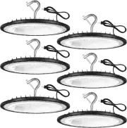 6 Pack 100W UFO Led High Bay Light Fixture,5000K Daylight Commercial Shop Bay Li