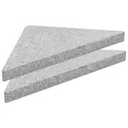 Outdoor Parasol Umbrella Base Weight 15kg Concrete Triangular Stand 47x4.8cm