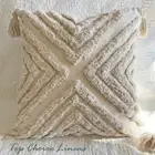 Mix & Match Bohemia Cream Beige Forest Green Textured Tufted Cushion Cover