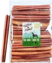 BULLYSTICKS & MORE Bully Sticks 6" (Normal, 30 Pack) | Bully Sticks for Medium Dogs | 100% Grass Fed Beef | Bully Stick Dog Chews By Dog Parents Cho
