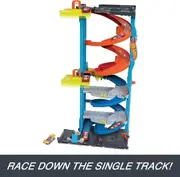 Hot Wheels Toy Car Track Set City Transforming Race Tower Single to Dual-Mode