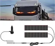 Devil Eyes Light for Trucks and Cars, Large Dynamic Devil Eye LED Lights Soft Screen for Car Window, DIY Car Dynamic Devil LEDs Eyes with Remote Control, Flex Cars LED Display