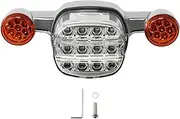 LED Rear Brake Tail Light Turn Signal Compatible With Harley Low Rider S FXLRS 2020-2025 ST FXLRST 2022-2025 El Diablo FXRST 2022 Motorcycle(Chrome)