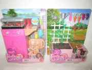 Barbie World - Grow a Garden / Backyard Cookout Playset Lot (2) Mattel