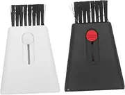 Homoyoyo 2pcs Telescopic Cleaning Brush: Laptop Screen Keyboard Cleaner - Multi-use Portable Sweeping Brush for Camera Phone Monitor