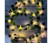 Fairy Lights with Leaves, 100 LED Ivy Flower Garland Fairy Lights