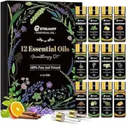 Top 12 Essential Oils Set, Pure Essential Oil for Diffuser, Humidifiers, Skin Care, Massage, Fragrance Oil Scent for DIY Candle and Soap Making, Gift for Friend