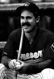 Manager Phil Garner Milwaukee Brewers looks on 1990s Old Photo 2