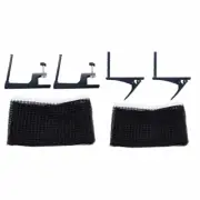 Table Tennis Net and Post Set Folding PingPong Mesh Net Clip Screw Clamp Post