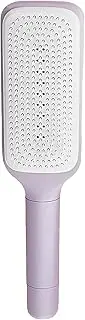 Self Cleaning Hair Brushes, Anti-Static Self-Cleaning Hairbrush, Easy Clean Hair Brush with Retractable Bristles, Easy-Clean Design Effortless Hair (Purple)