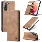 CaseMe Samsung Galaxy S25+ Plus 5G Classic Folio PU Leather Case Cover S936 [Brown]